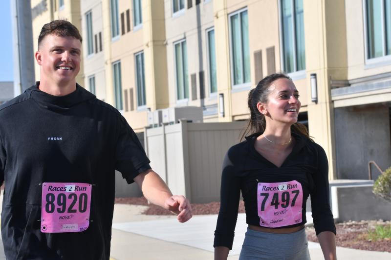 David Sills and Hanna Cartwright stroll the Highway One Companies 5K May 30. DAVE FREDERICK PHOTOS